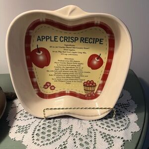 Cracker Barrel Vintage Apple Crisp Recipe Decorative Serving Dish